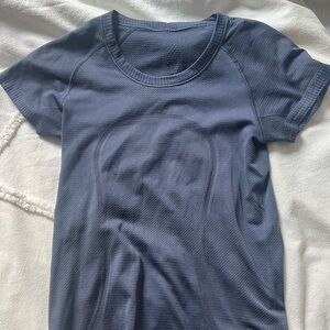 Blue Lululemon swiftly top